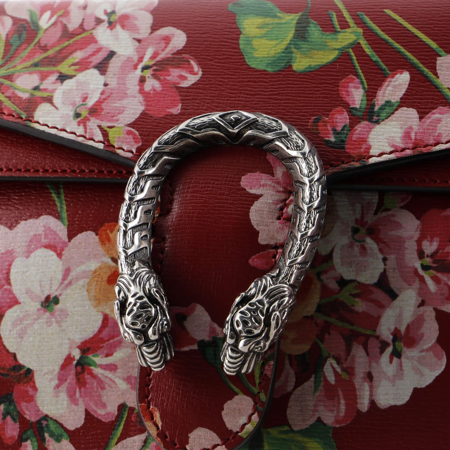 Dionysus Bag Blooms Print Leather Small