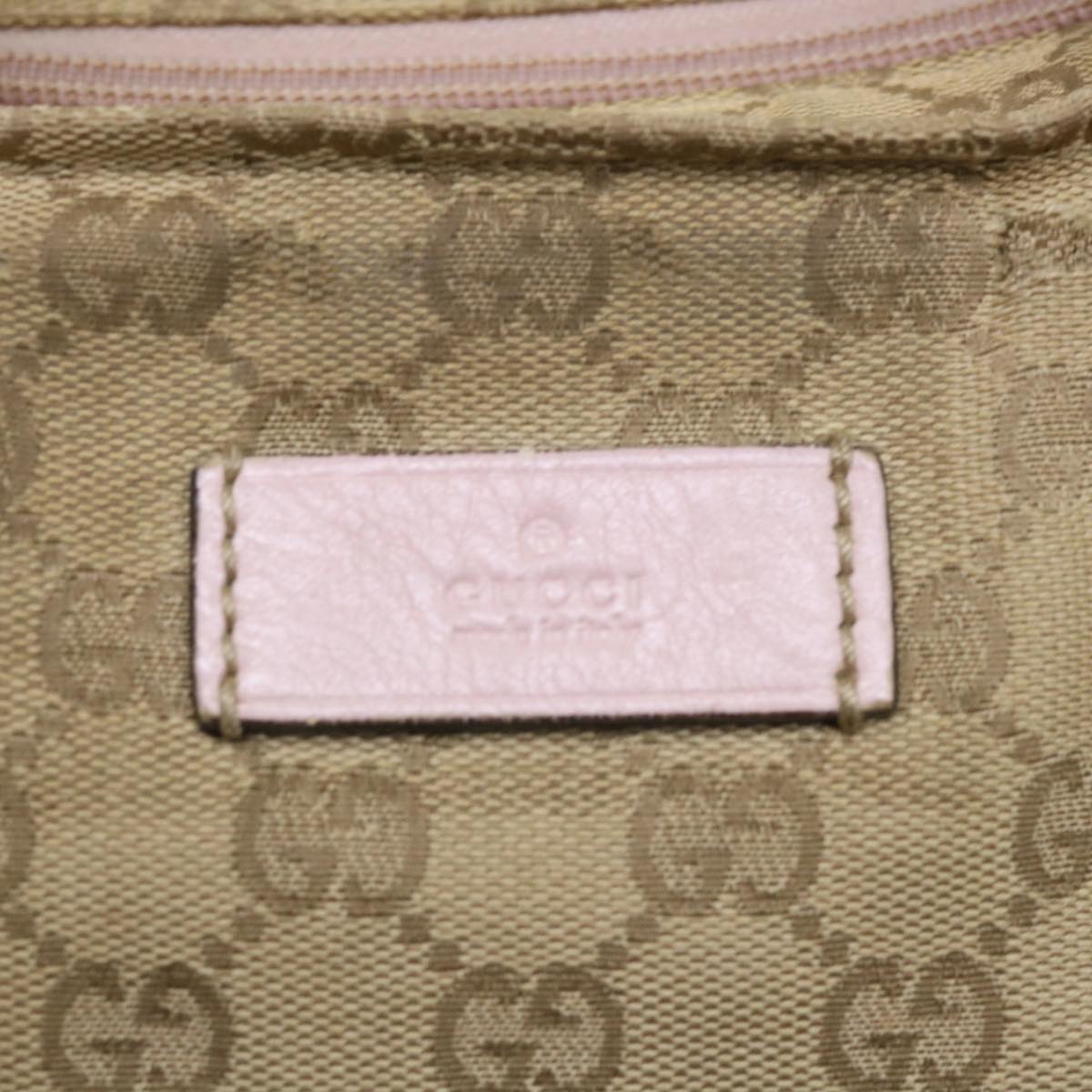 GUCCI GG Canvas Tote Bag Beige Pink 131231 51005