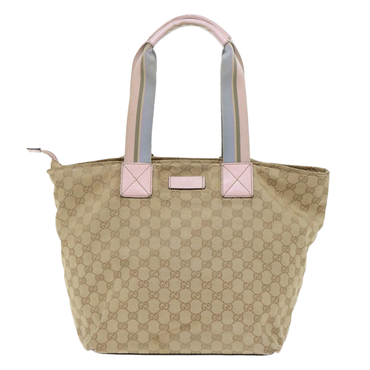 GUCCI GG Canvas Tote Bag Beige Pink 131231 51005