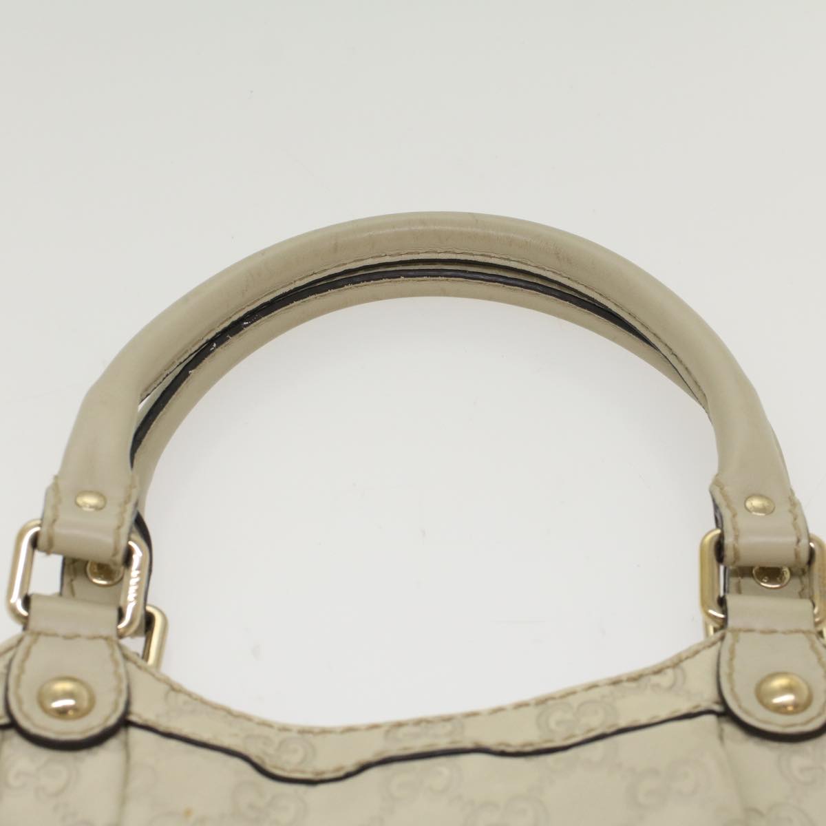 GUCCI GG Canvas Guccissima Hand Bag Beige 211944 51009