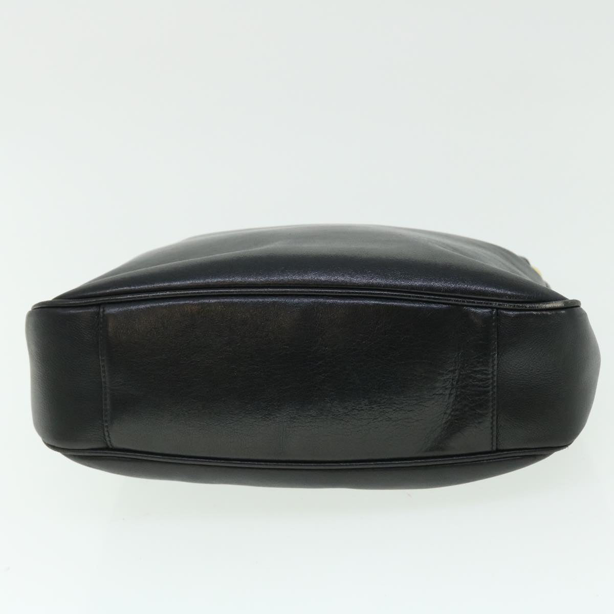 GUCCI Bamboo Shoulder Bag Leather 2way Black 001 3444 1638 51014