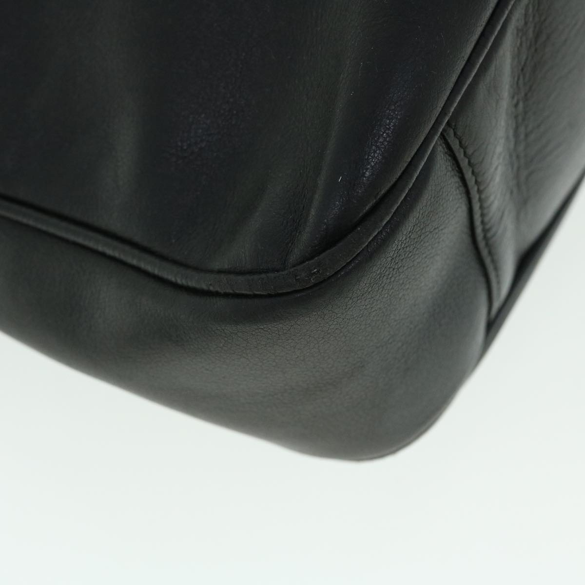 GUCCI Bamboo Shoulder Bag Leather 2way Black 001 3444 1638 51014