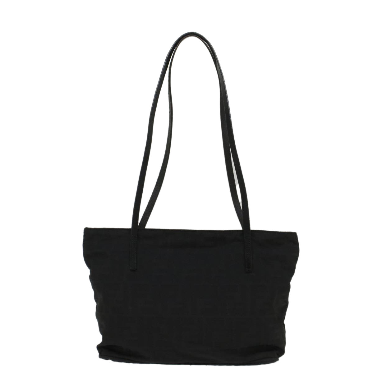 FENDI Zucca Canvas Shoulder Bag Black 51038