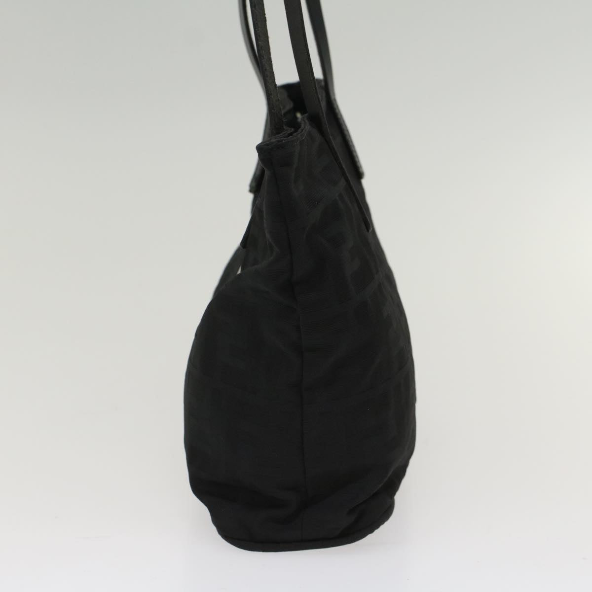 FENDI Zucca Canvas Shoulder Bag Black 51038