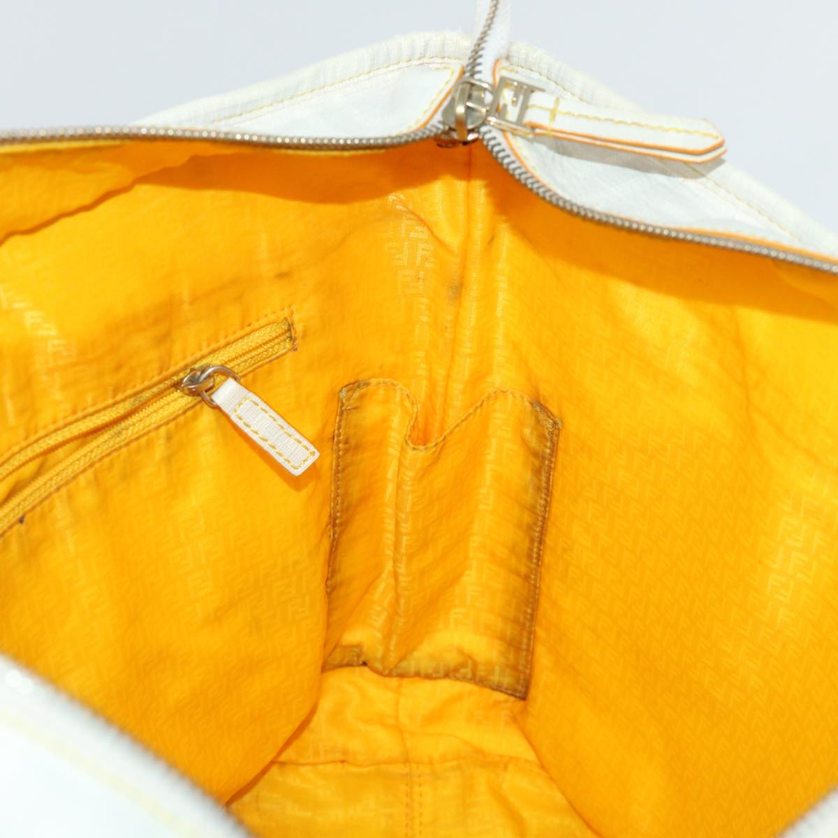 FENDI Zucca Canvas Tote Bag White 51044