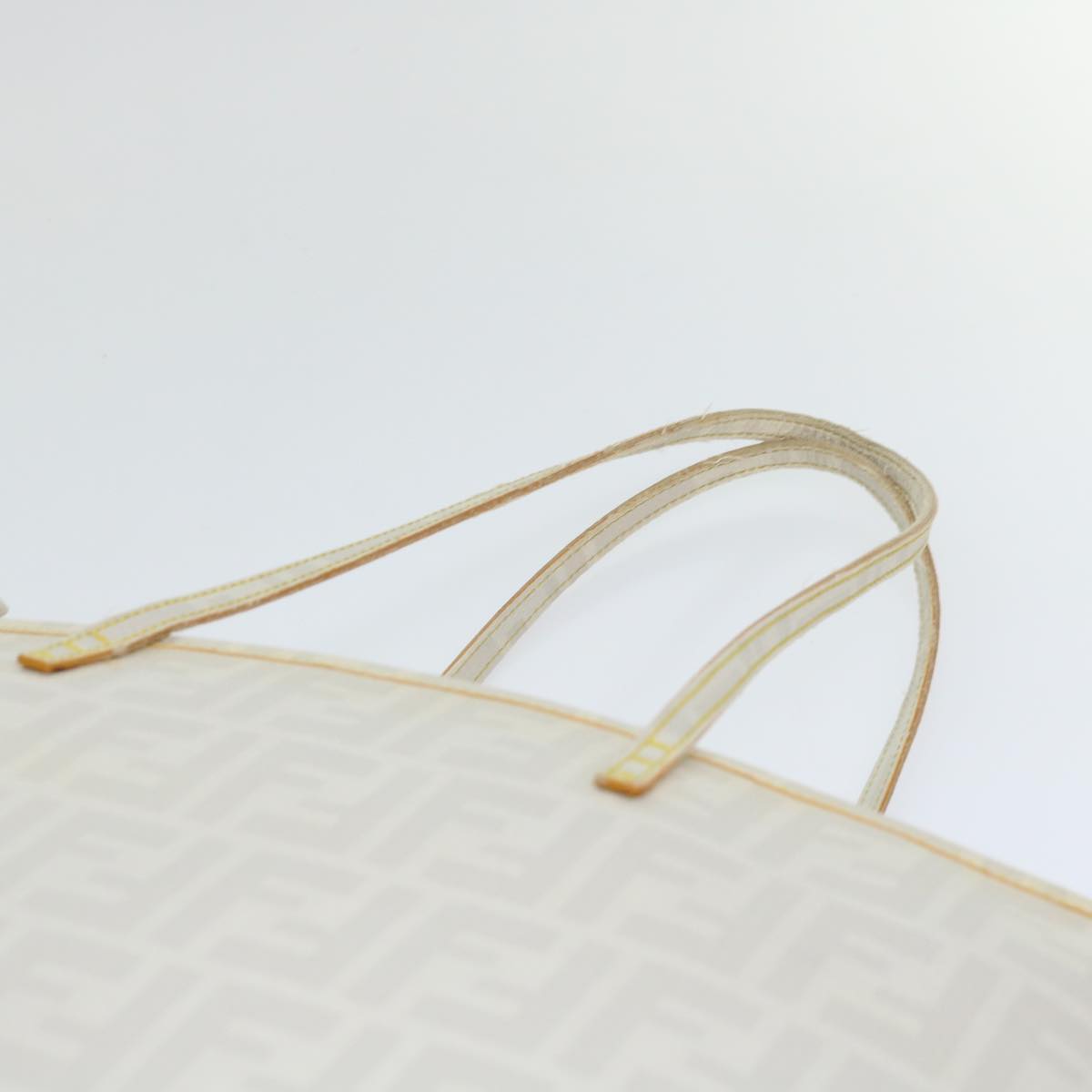 FENDI Zucca Canvas Tote Bag White 51044