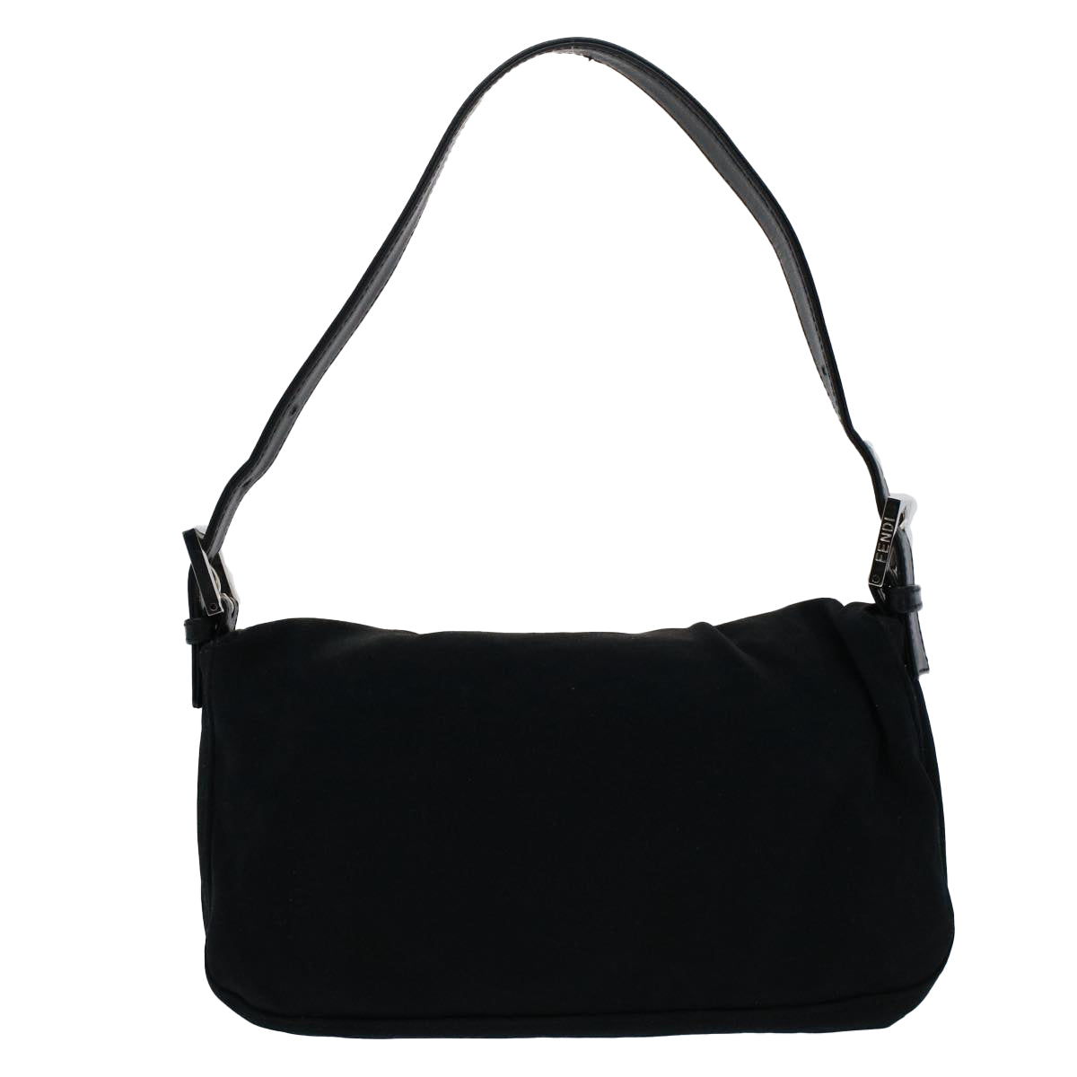 FENDI Mamma Baguette Shoulder Bag Nylon Black 51049
