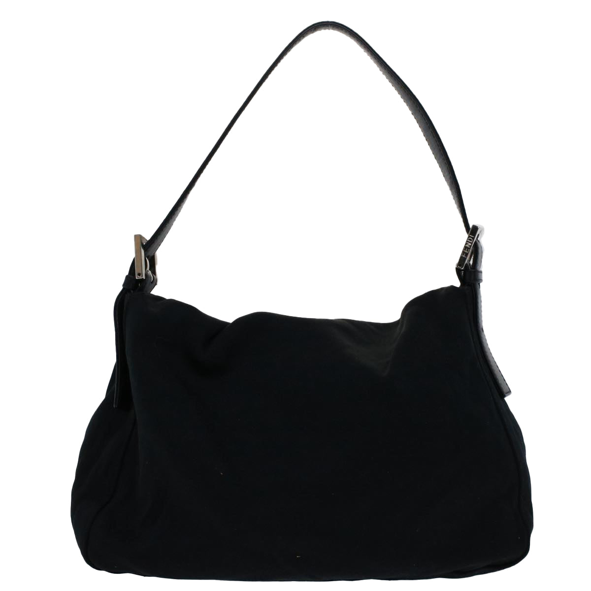 FENDI Mamma Baguette Shoulder Bag Nylon Black 51051