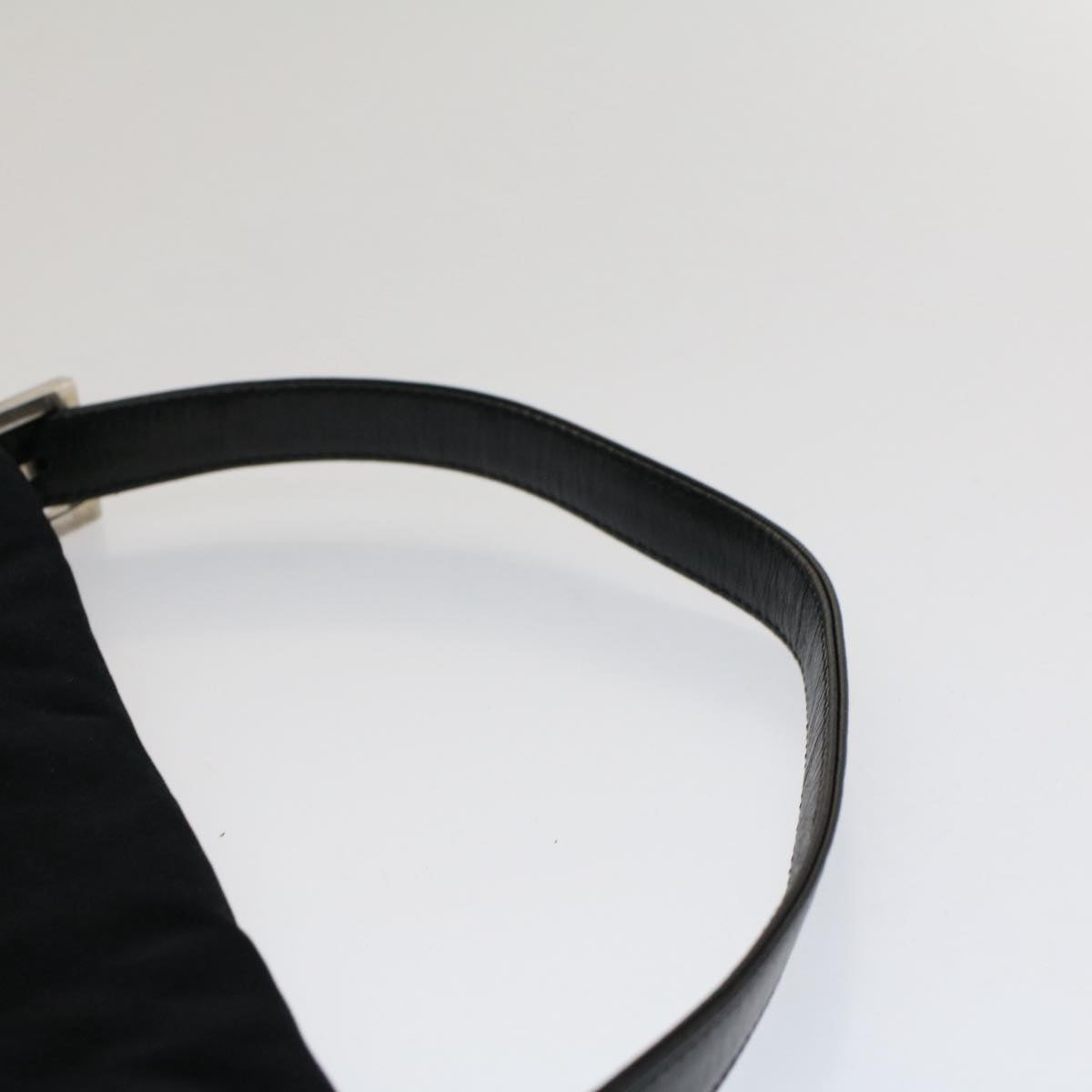 FENDI Mamma Baguette Shoulder Bag Nylon Black 51051