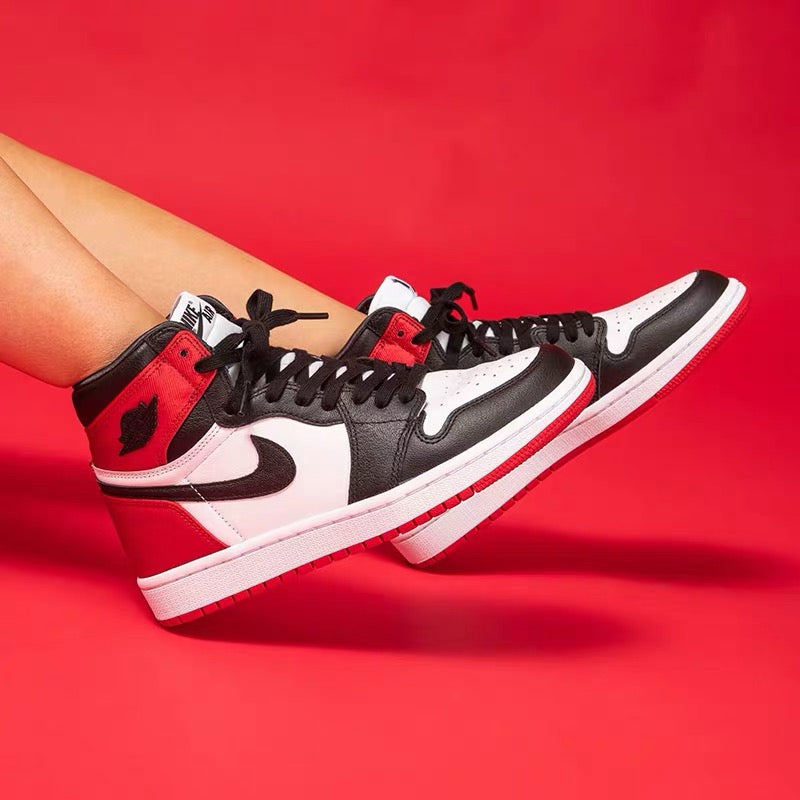 GLM - AJ1 red silk black toe