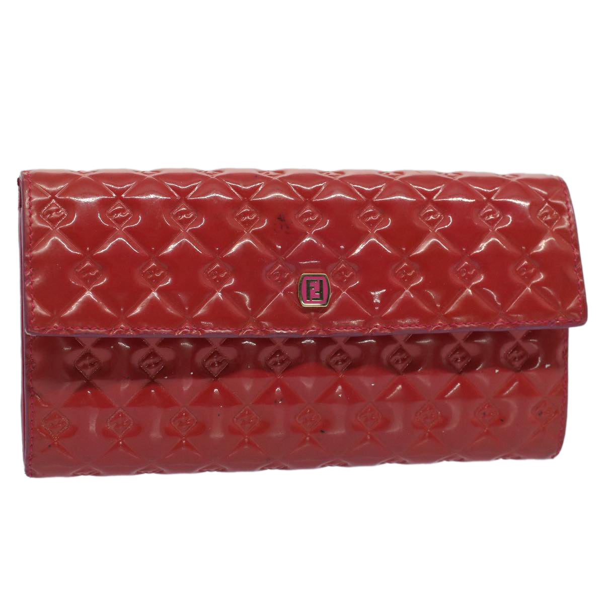 FENDI Long Wallet Patent leather Pink 51304