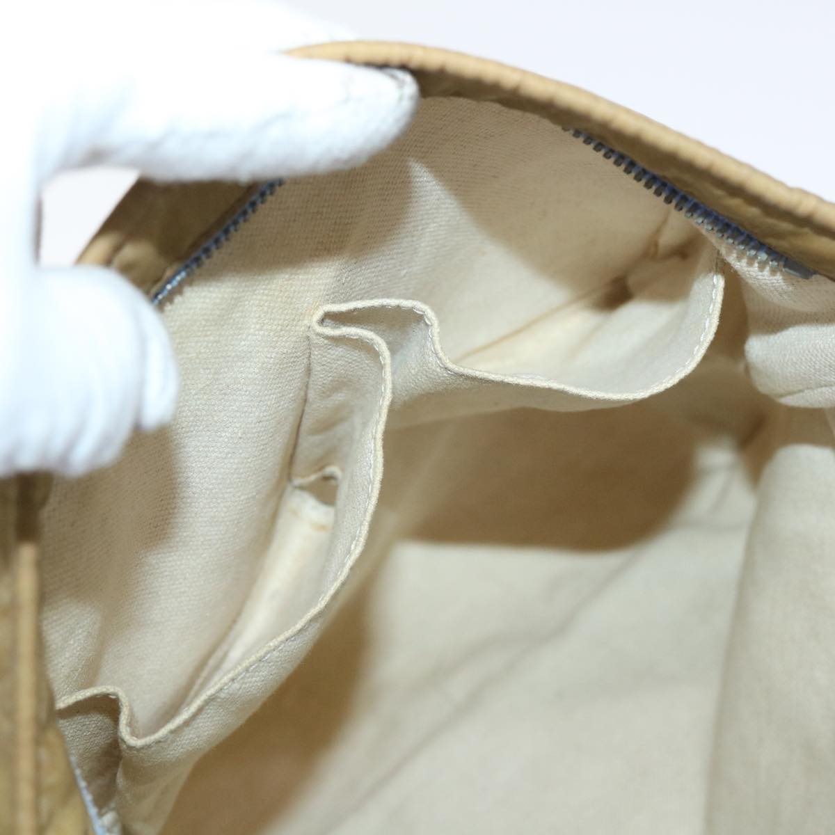 GUCCI GG Canvas Shoulder Bag Beige Light Blue 314529 51312