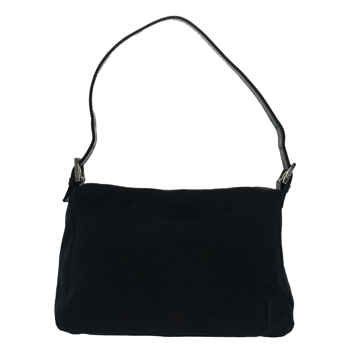 FENDI Mamma Baguette Shoulder Bag Nylon Black 51454