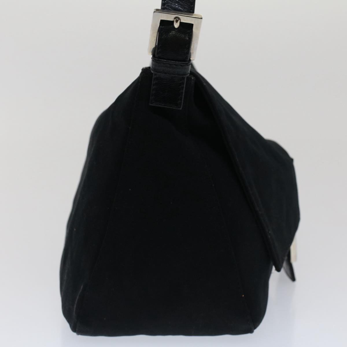 FENDI Mamma Baguette Shoulder Bag Nylon Black 51454