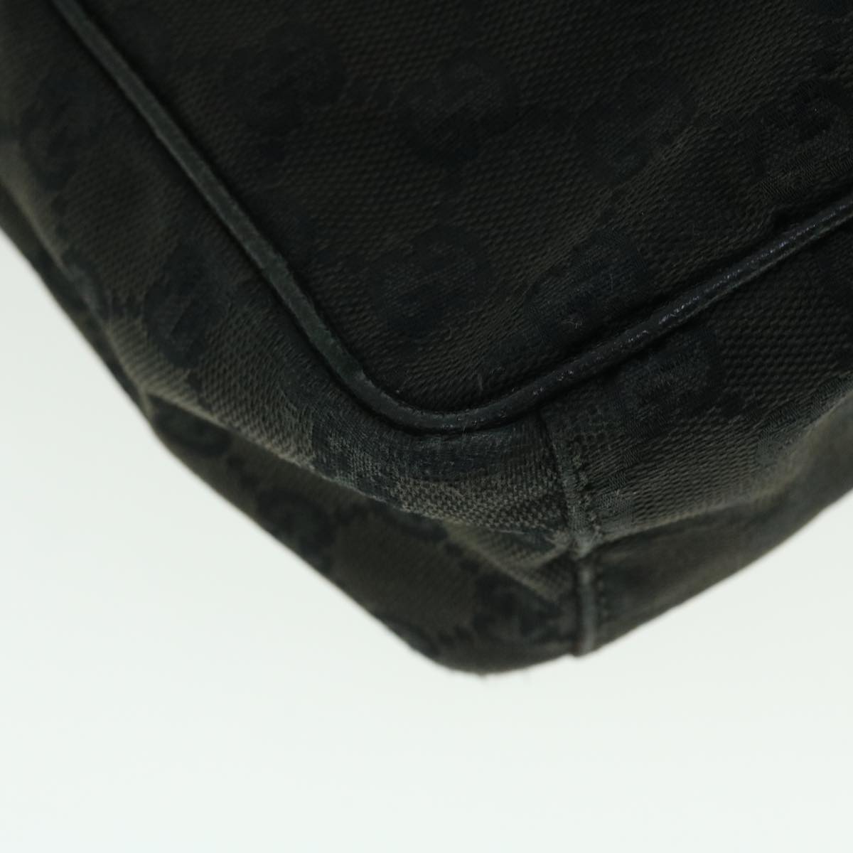 GUCCI GG Canvas Shoulder Bag Black 122759 51647