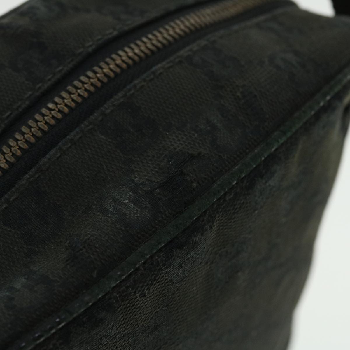 GUCCI GG Canvas Shoulder Bag Black 122759 51647