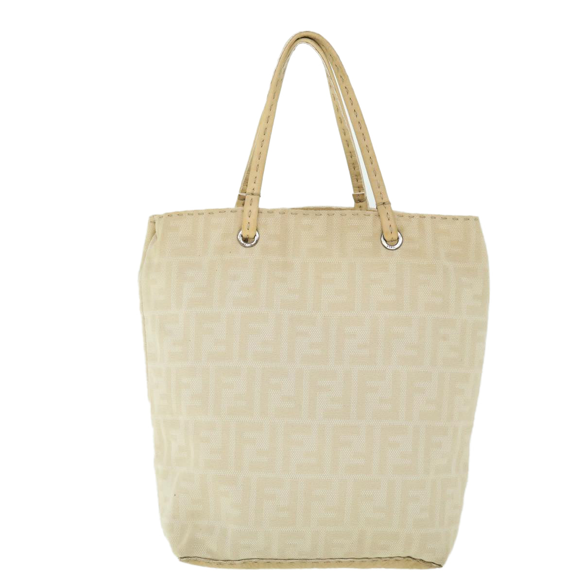 FENDI Zucca Canvas Celeria Tote Bag Beige 51655