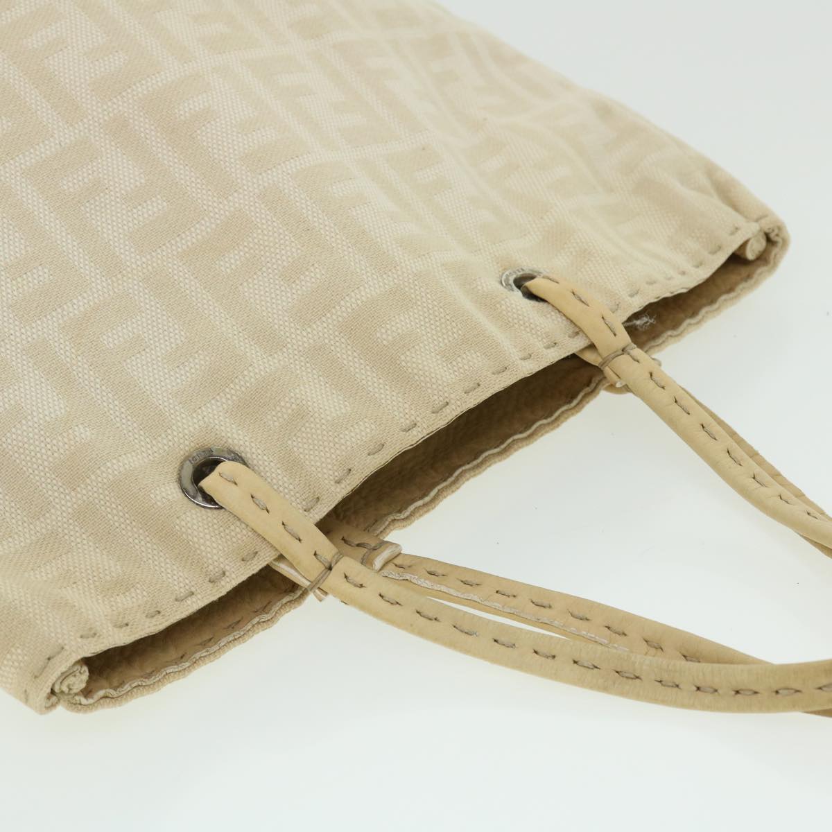 FENDI Zucca Canvas Celeria Tote Bag Beige 51655
