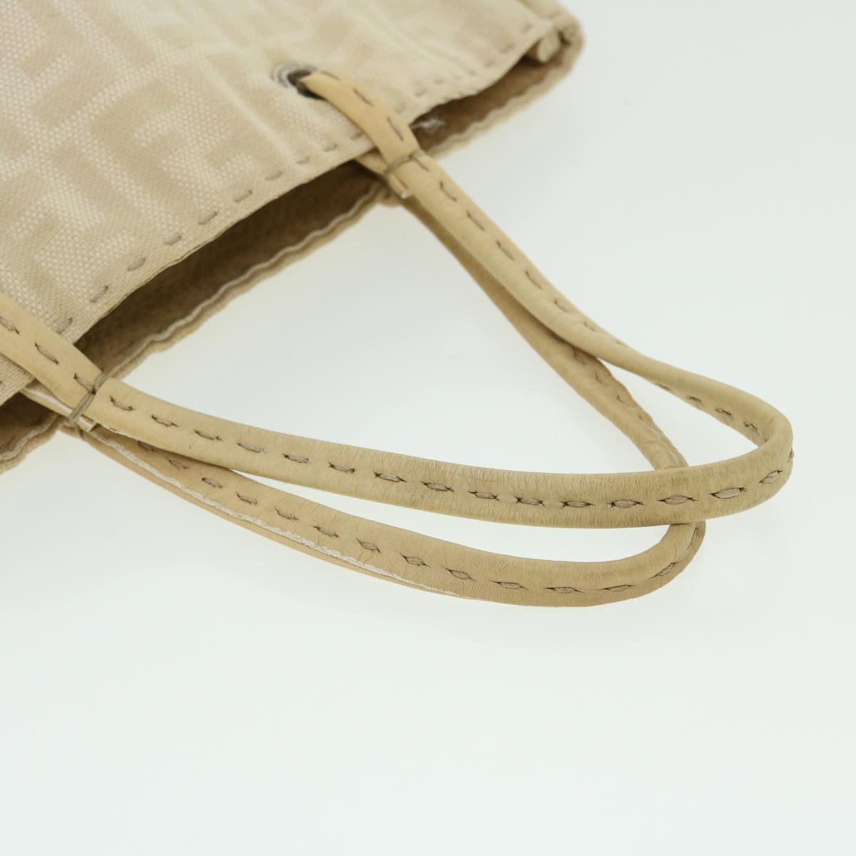 FENDI Zucca Canvas Celeria Tote Bag Beige 51655