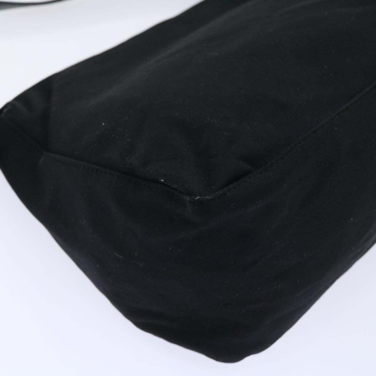 FENDI Mamma Baguette Shoulder Bag Nylon Black 51656