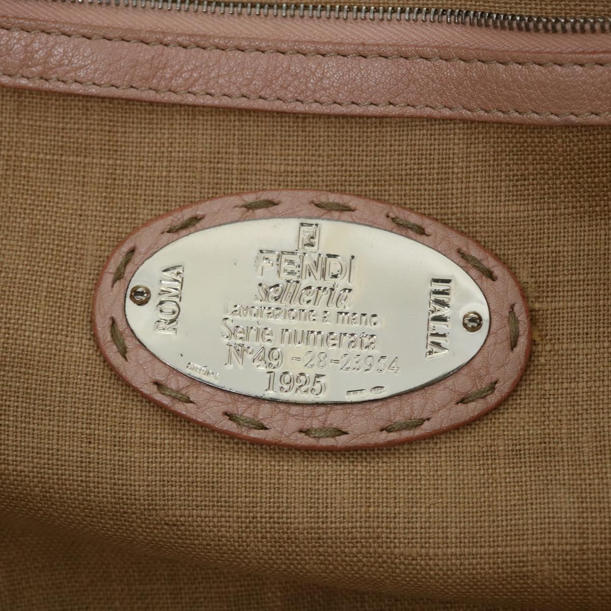 FENDI Celeria Tote Bag Leather Pink 51657