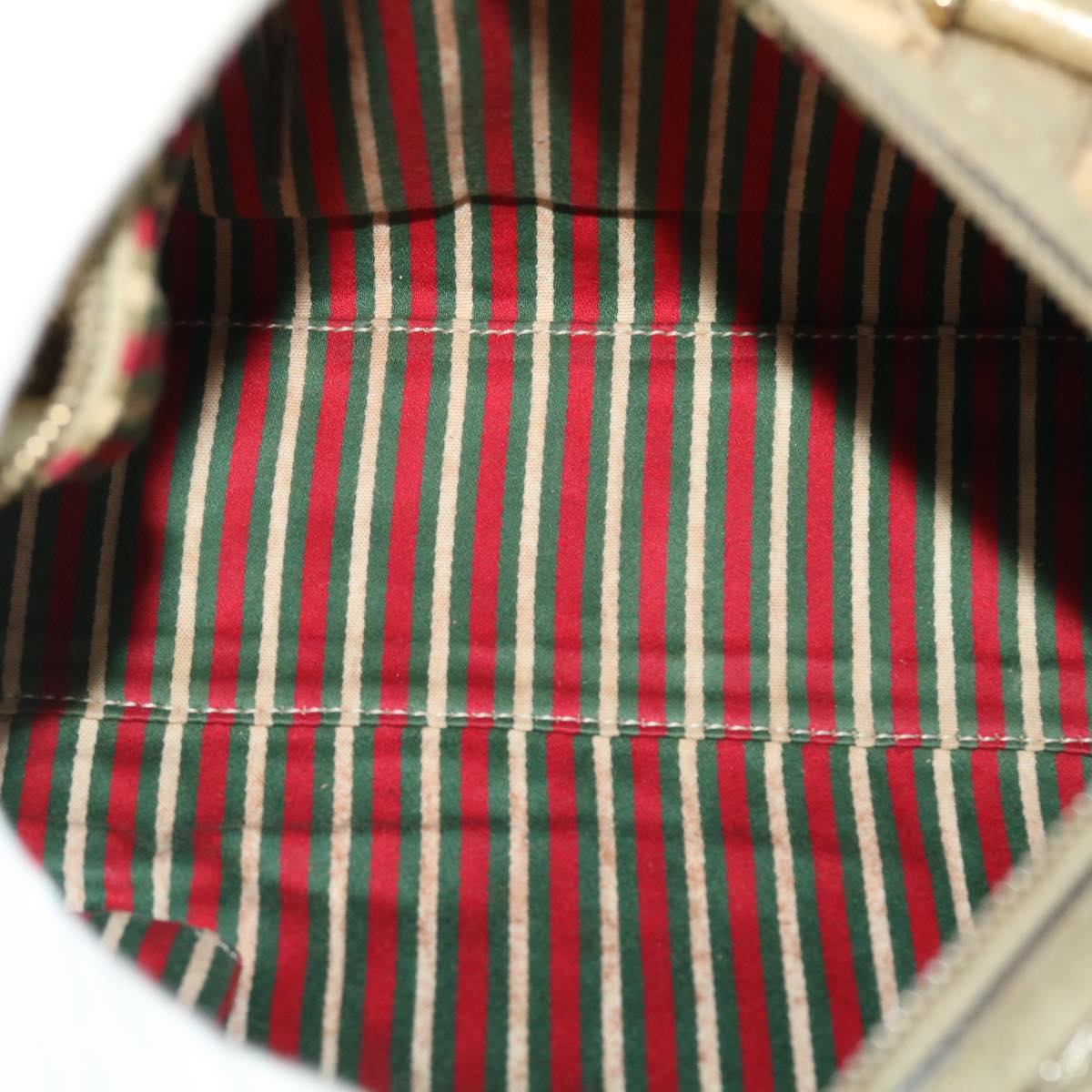 GUCCI GG Canvas Web Sherry Line Hand Bag Beige Red Green 51851