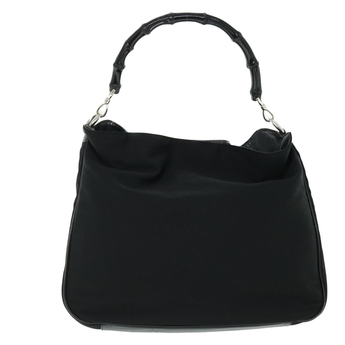 GUCCI Bamboo Shoulder Bag Nylon 2way Black 51852
