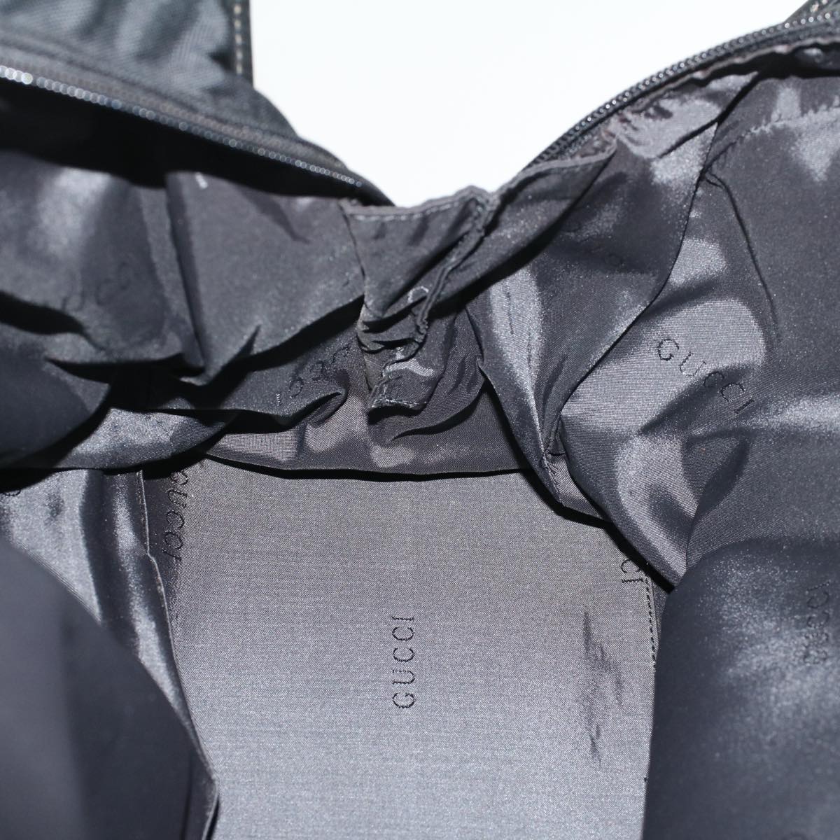 GUCCI Jackie Shoulder Bag Nylon Black 51853