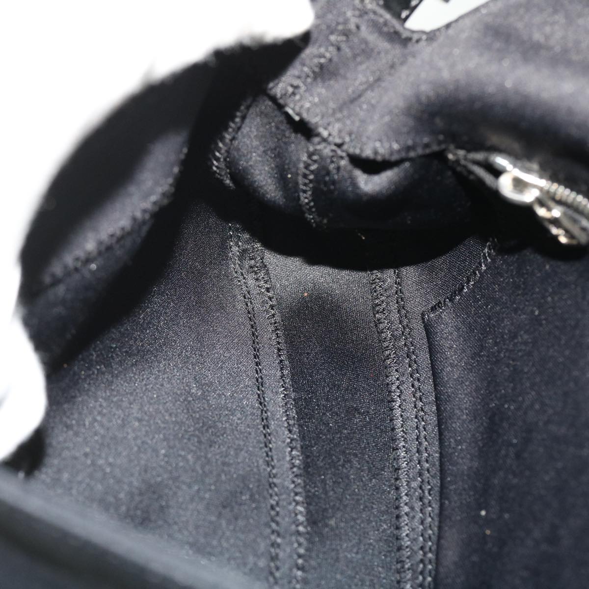 FENDI Mamma Baguette Shoulder Bag Nylon Black 51887