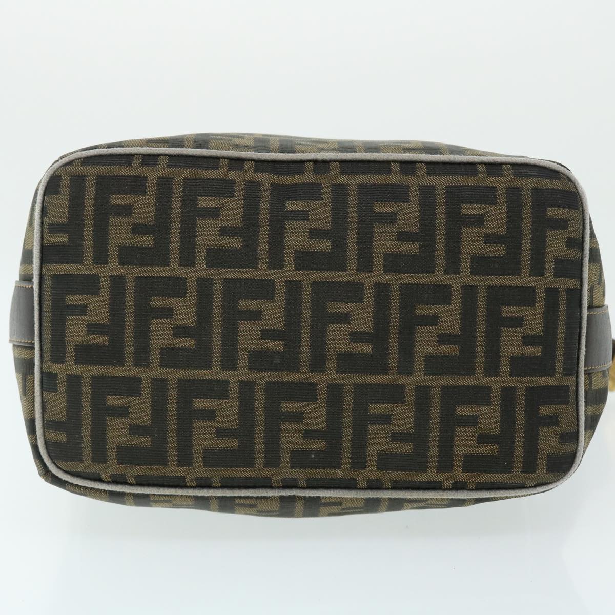 FENDI Zucca Canvas Vanity pouch Hand Bag Nylon Brown Black purple 51889