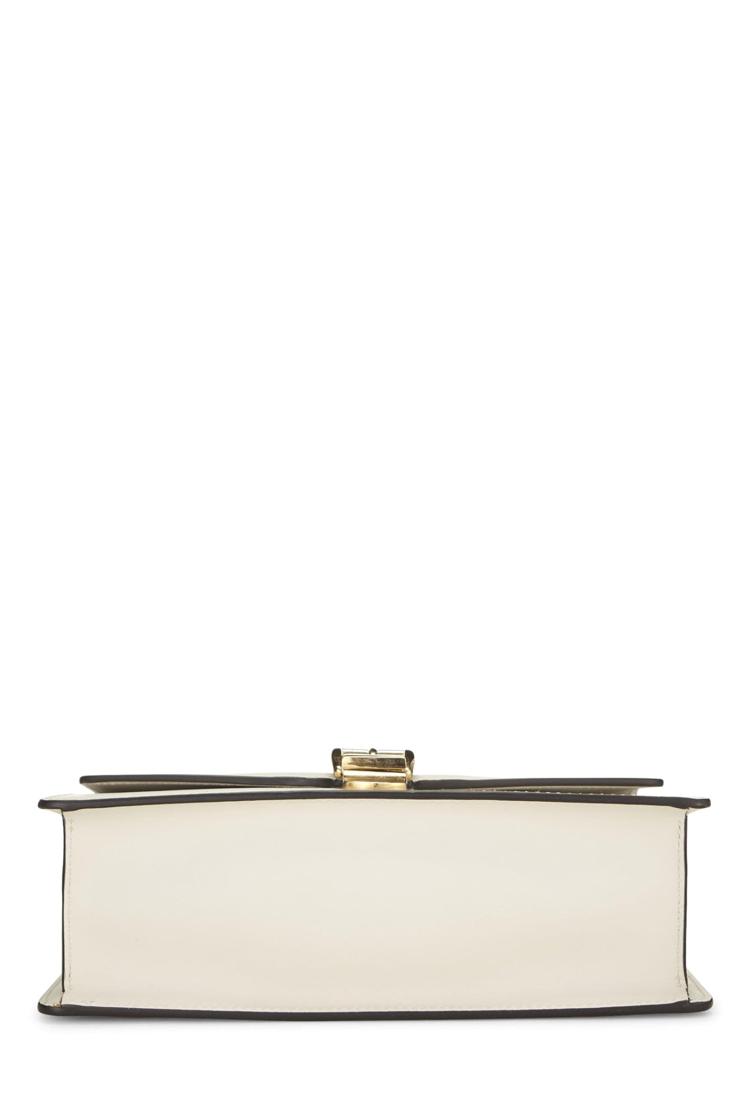 Gucci,  White Leather Sylvie Shoulder Bag, White