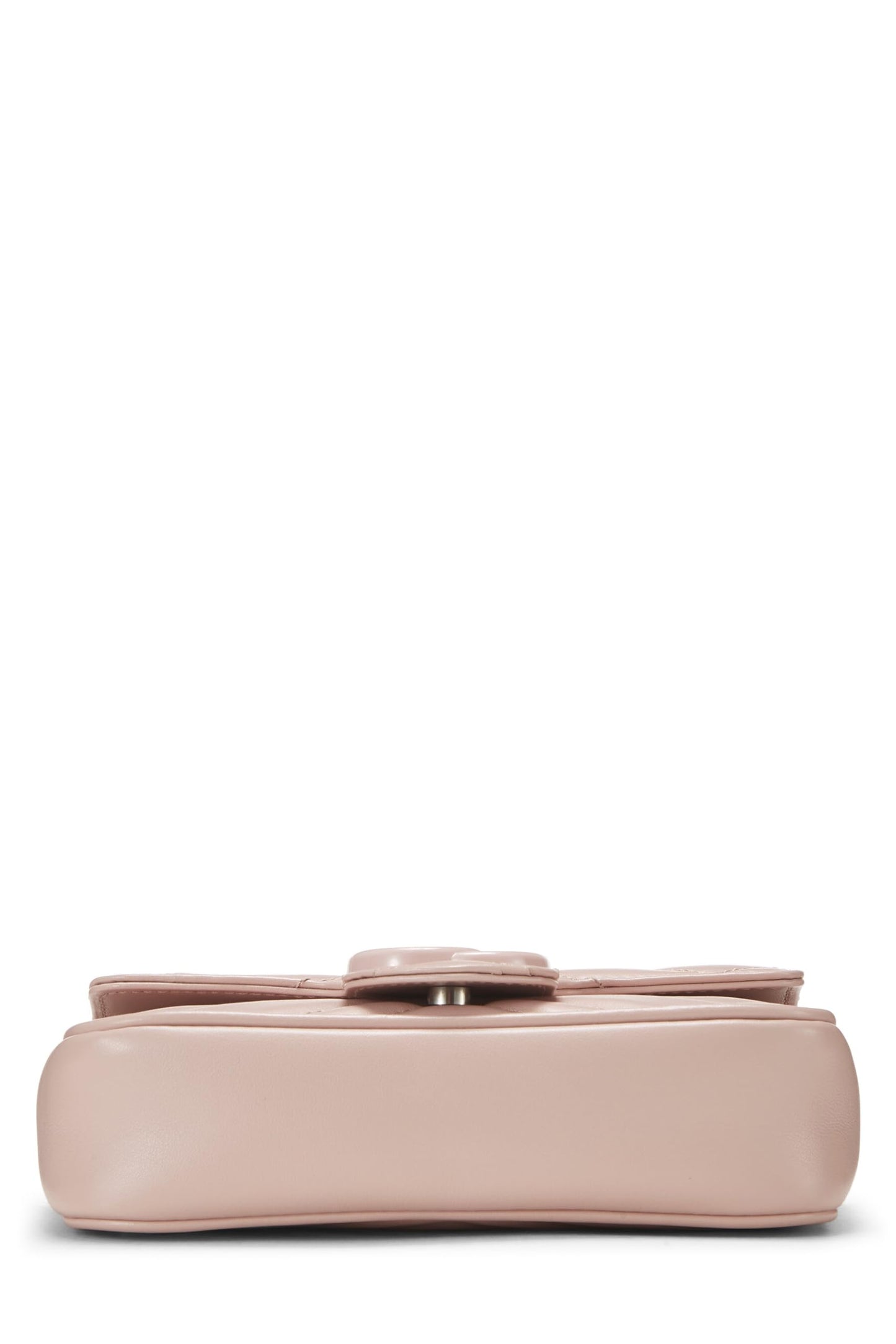 Gucci,  Pink Chevron Leather GG Marmont Belt Bag, Pink