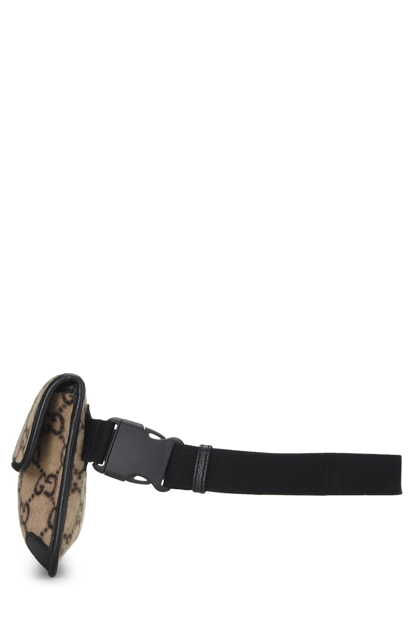 Gucci,  Beige & Black Original GG Wool Waist Pouch, Black