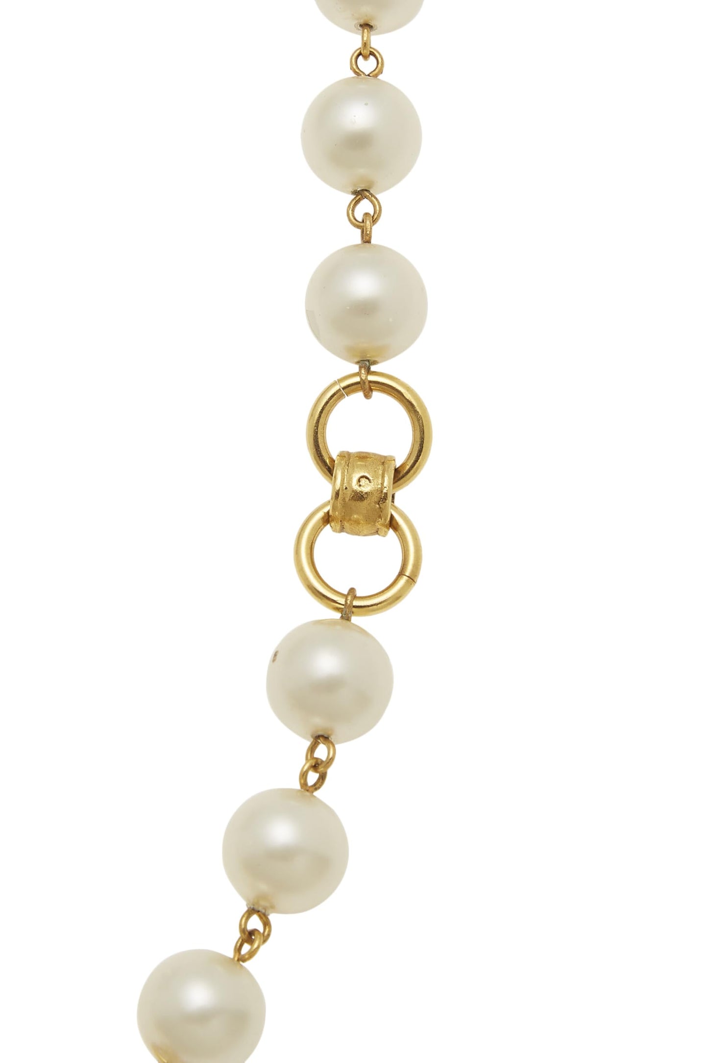 Chanel,  Faux Pearl & Gold Necklace, Gold