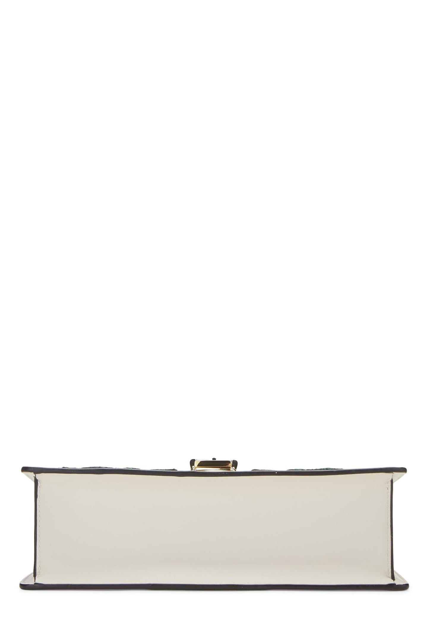 Gucci,  White Floral Embroidered Leather Sylvie Shoulder Bag Small, White