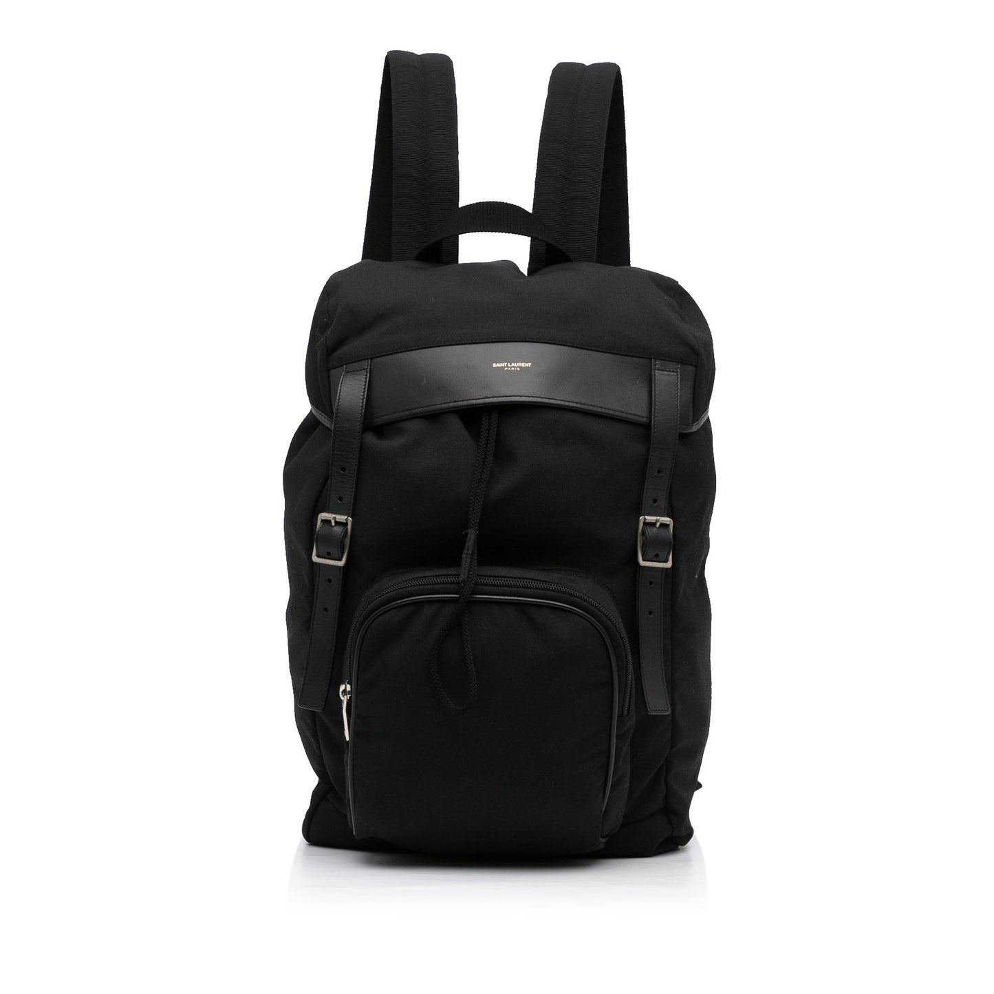 Yves Saint Laurent Utilitarian Hunting Backpack Black Canvas