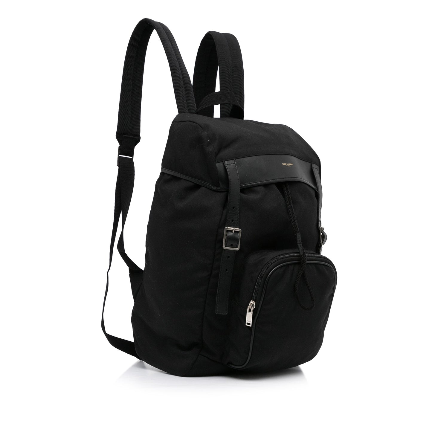 Yves Saint Laurent Utilitarian Hunting Backpack Black Canvas
