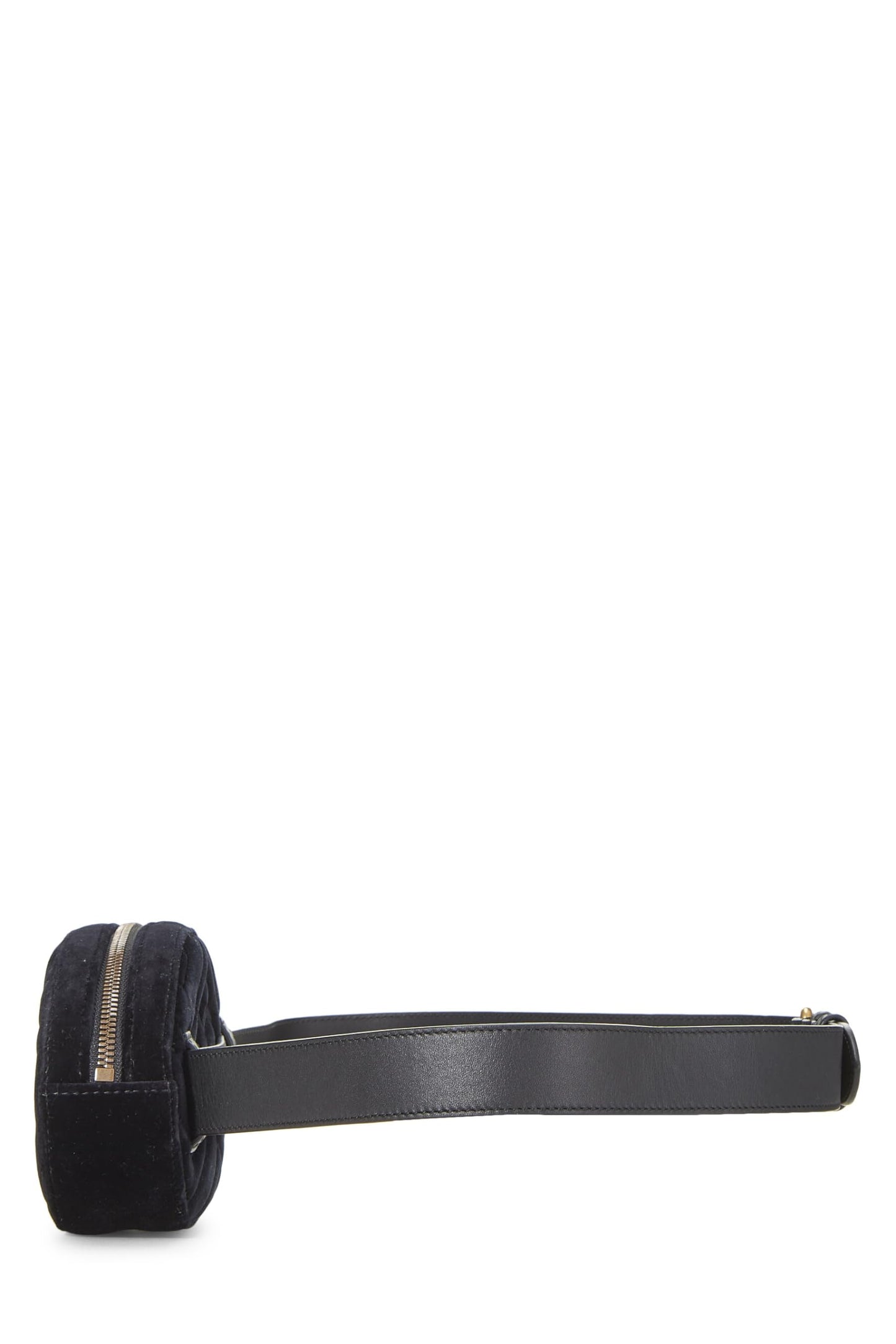 Gucci,  Black Velvet Marmont Belt Bag Mini, Black