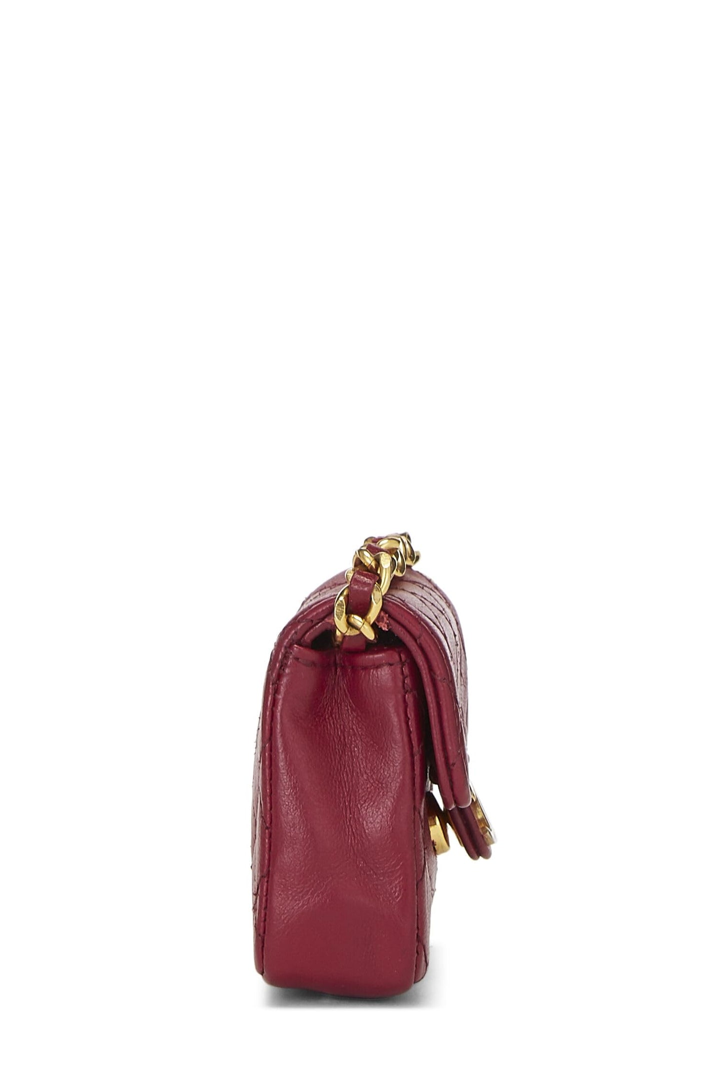 Chanel,  Pink Quilted Lambskin Half Flap Micro, Pink
