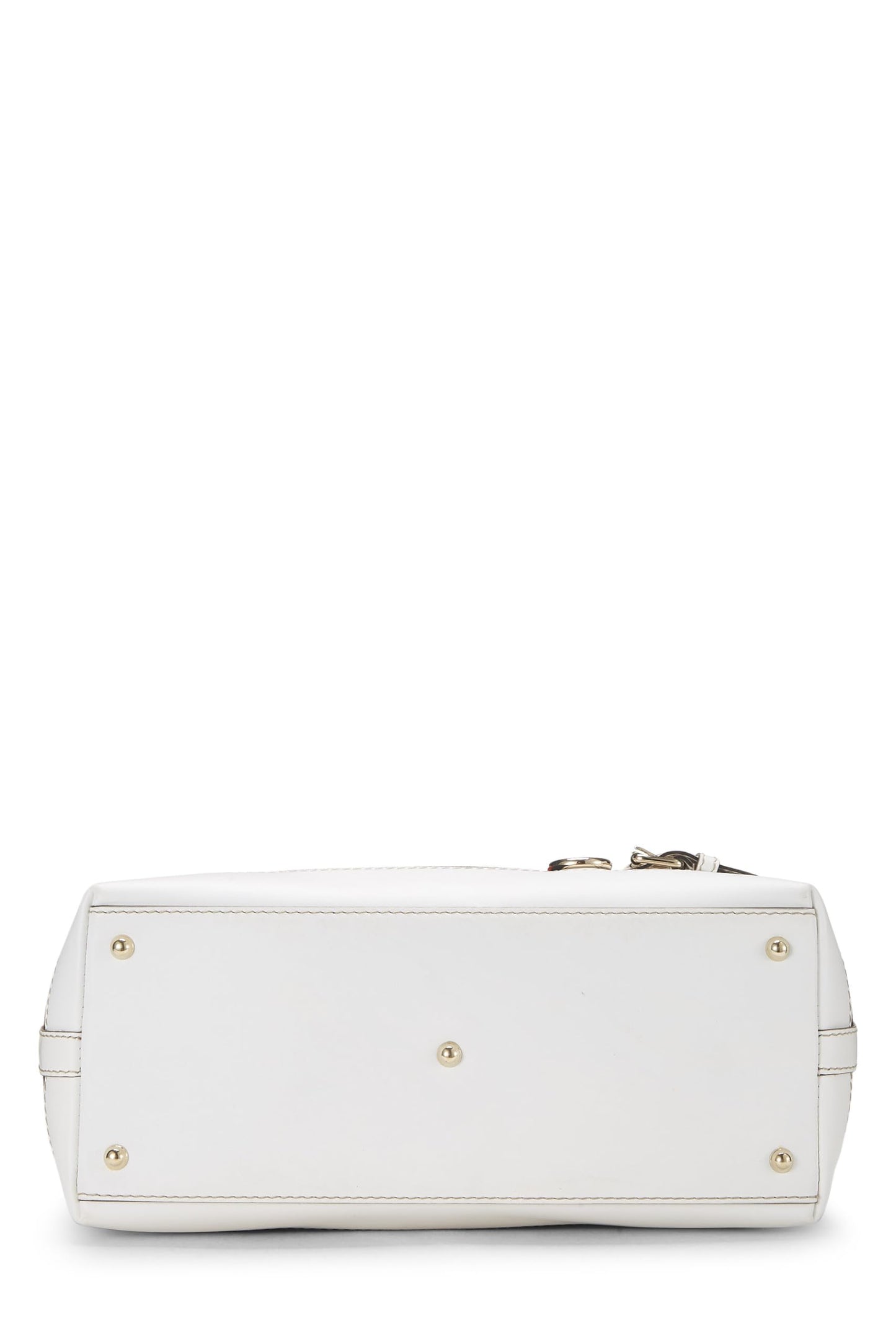 Gucci,  White Leather Web Heritage Tote, White