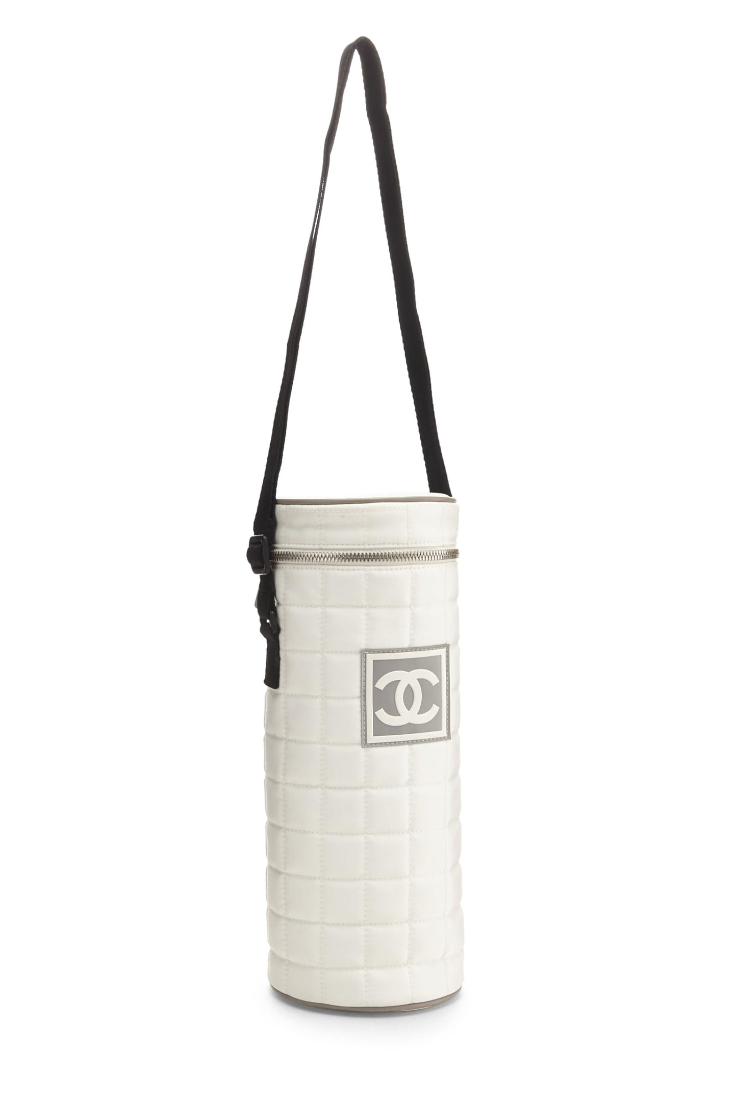Chanel,  White Nylon Sportline Bottle Holder, White
