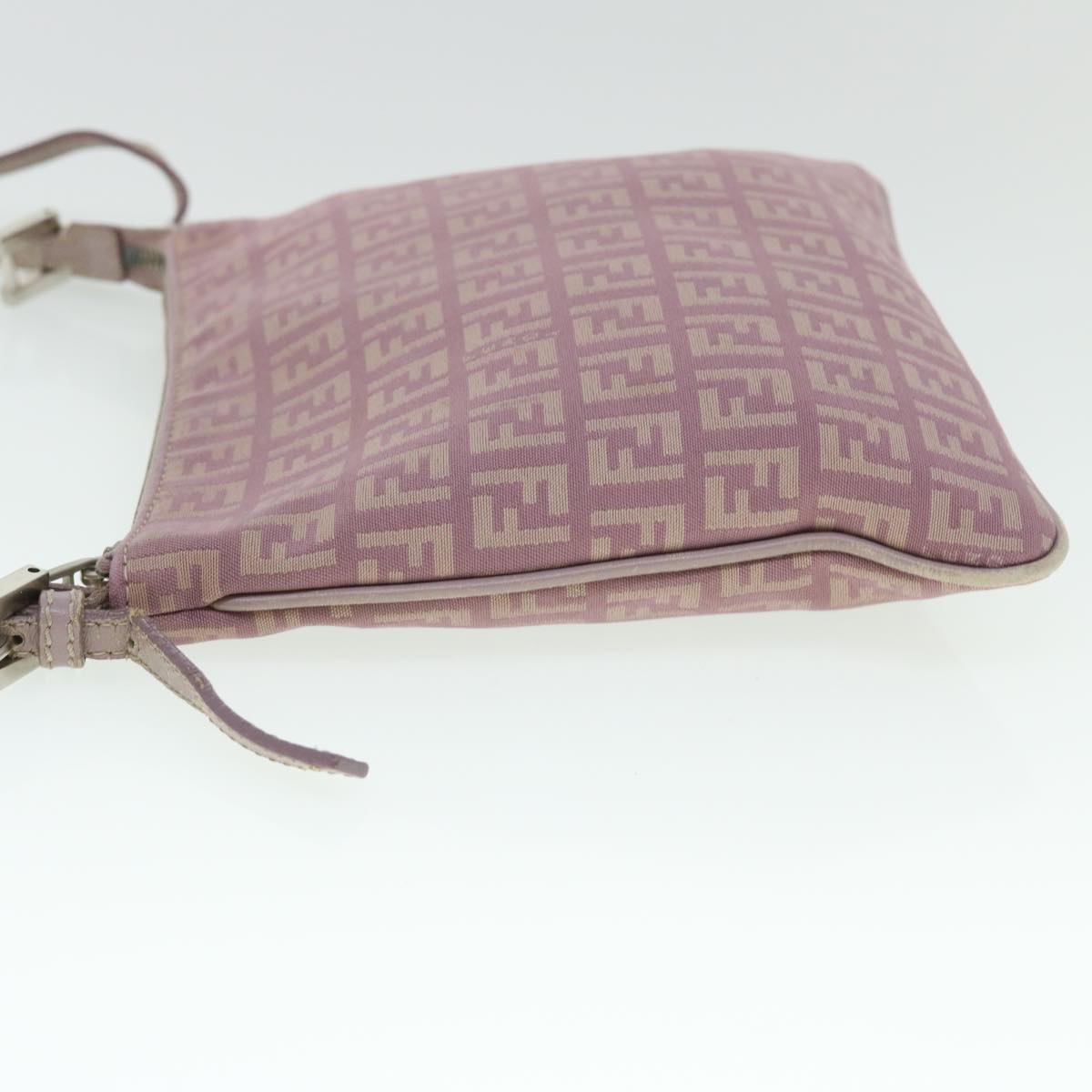 FENDI Zucchino Canvas Shoulder Bag Pink 52246