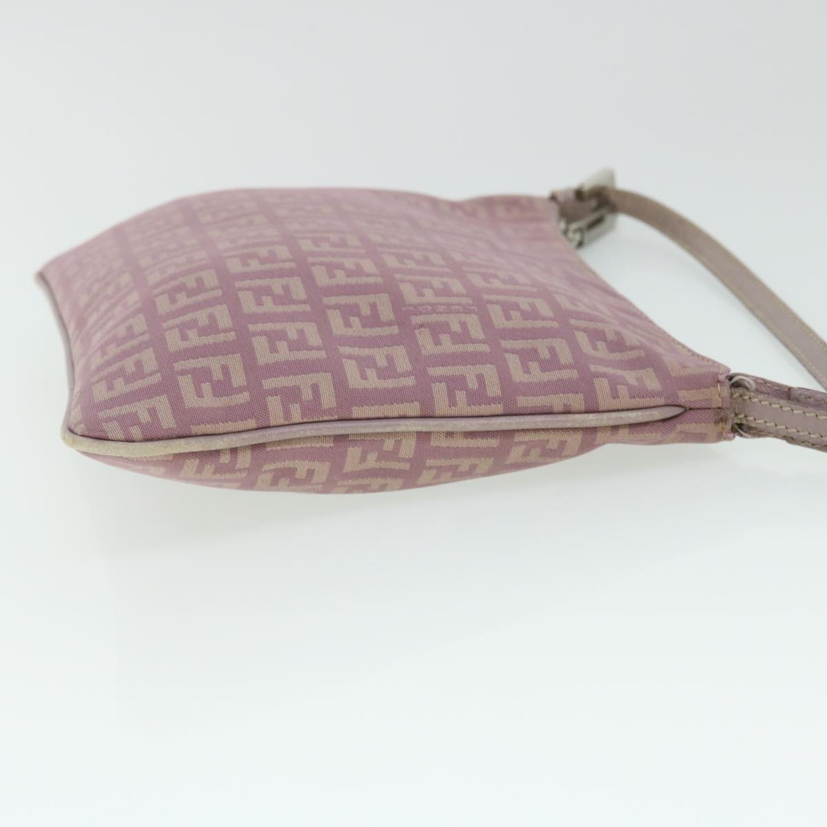 FENDI Zucchino Canvas Shoulder Bag Pink 52246