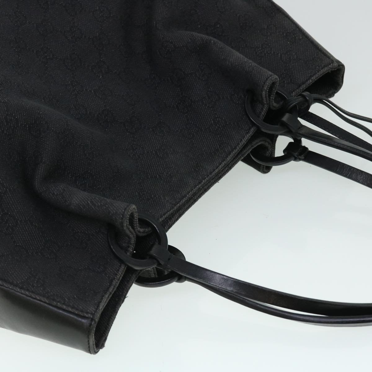 GUCCI GG Canvas Tote Bag Black 101920 52252