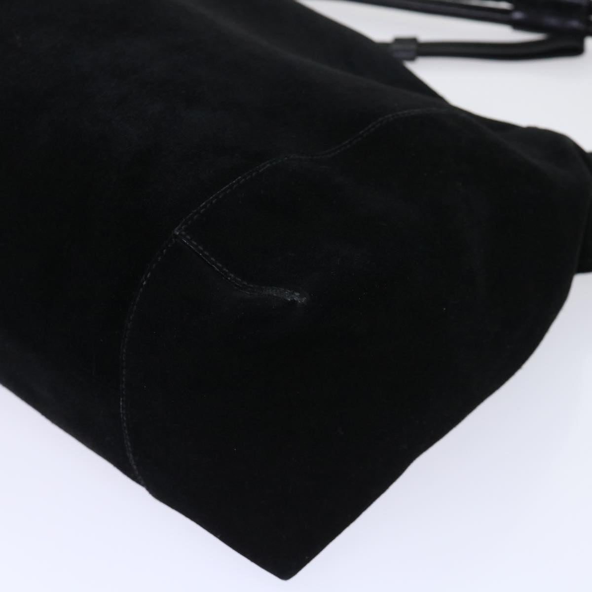 GUCCI Shoulder Bag Suede Black 101292 52429
