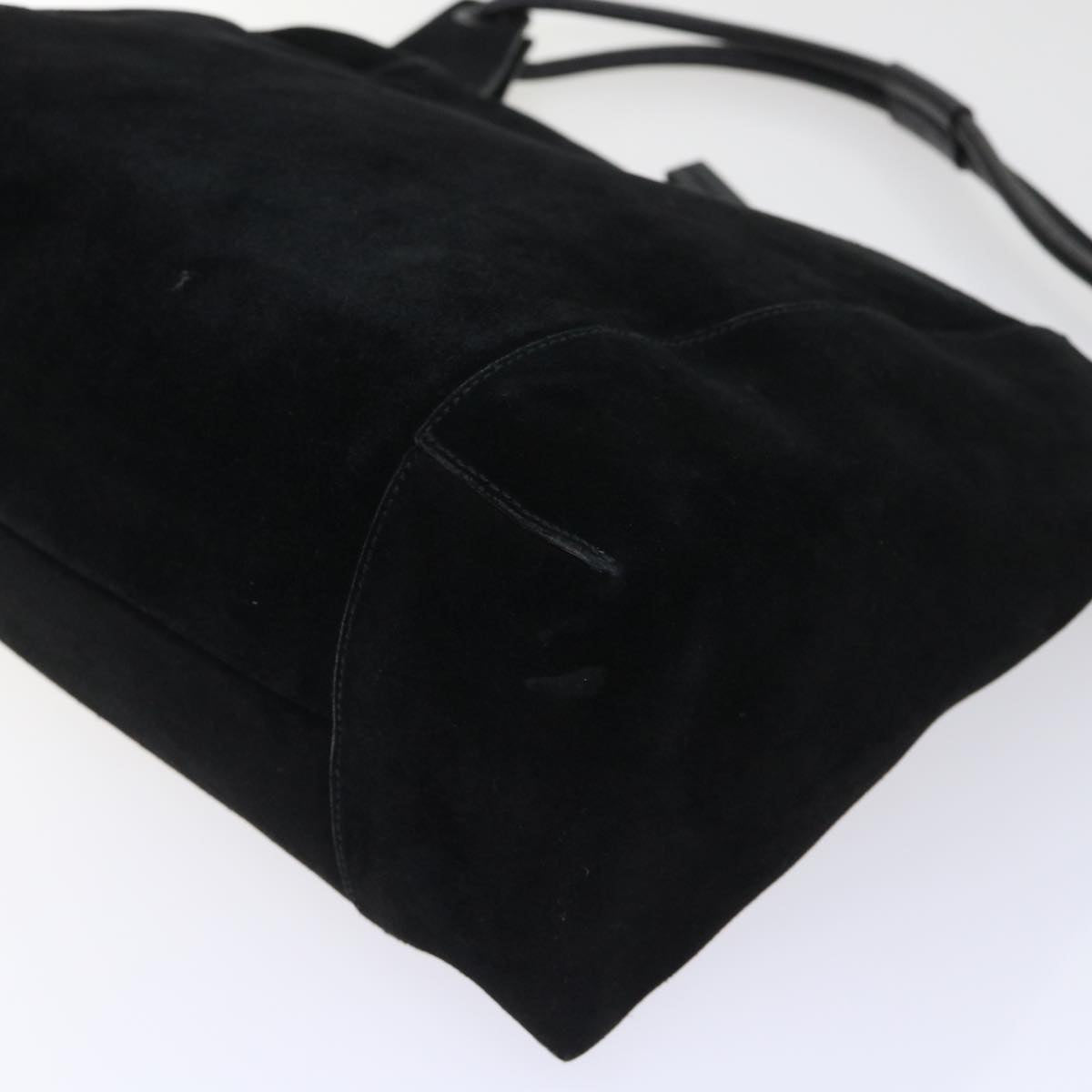 GUCCI Shoulder Bag Suede Black 101292 52429
