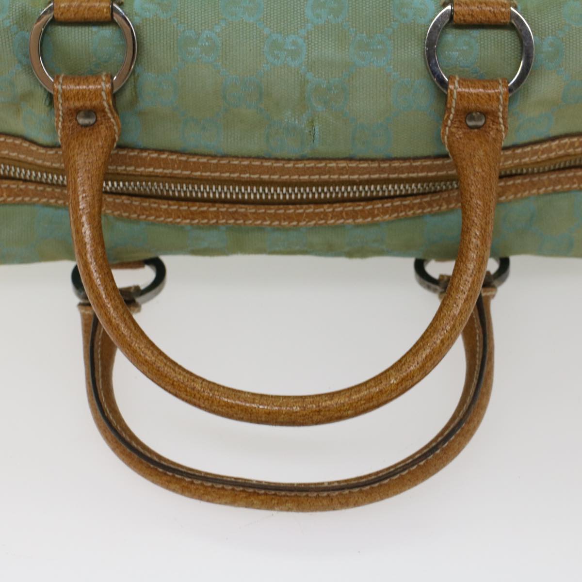 GUCCI GG Canvas Hand Bag Light Blue 113009 52433