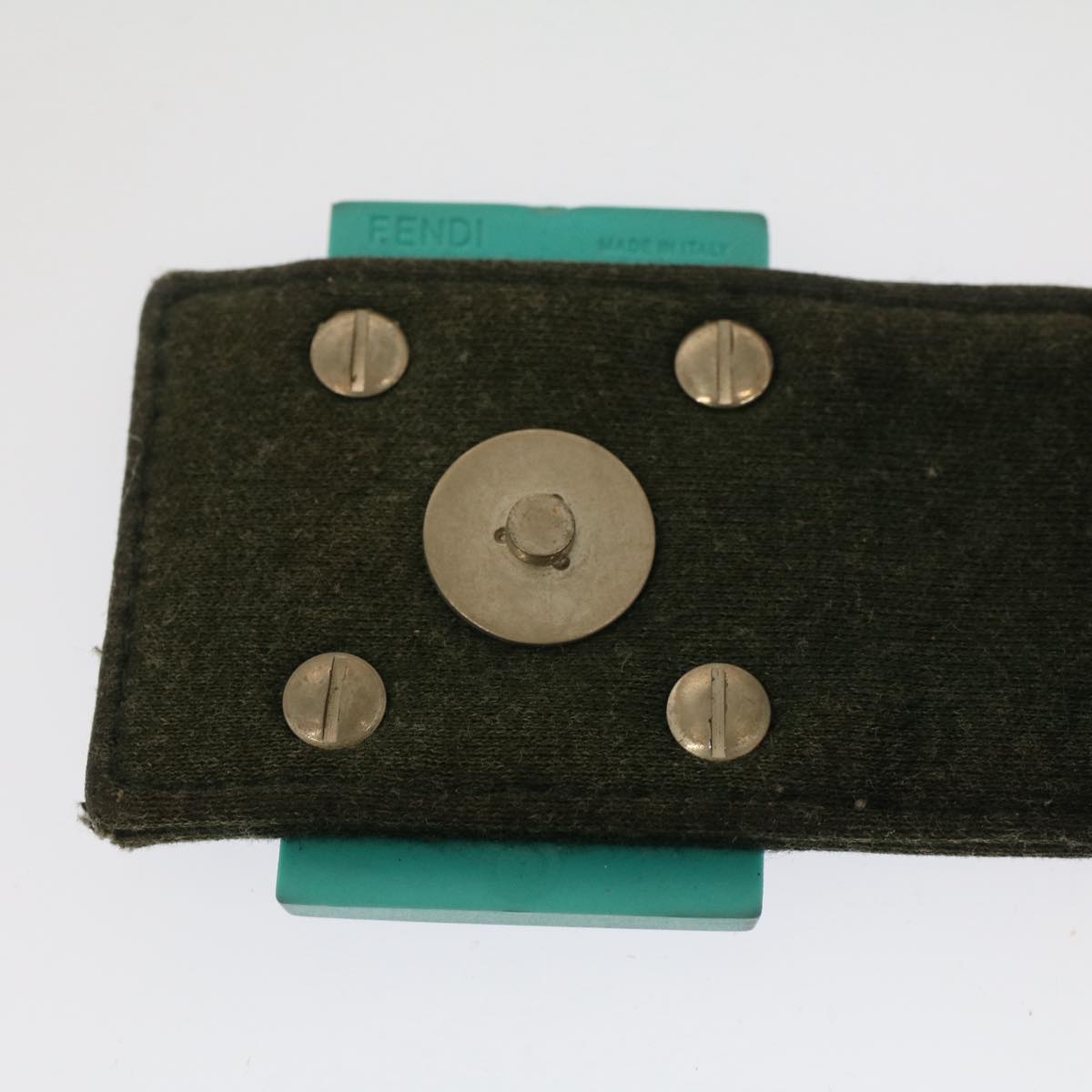 FENDI Mamma Baguette Shoulder Bag Nylon Green 52438