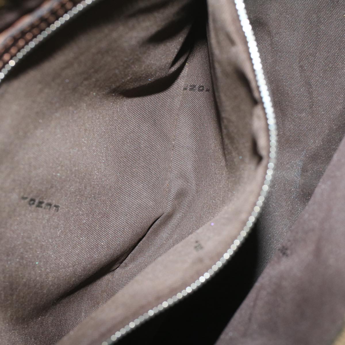 FENDI Zucca Canvas Mamma Baguette Shoulder Bag Brown 52440