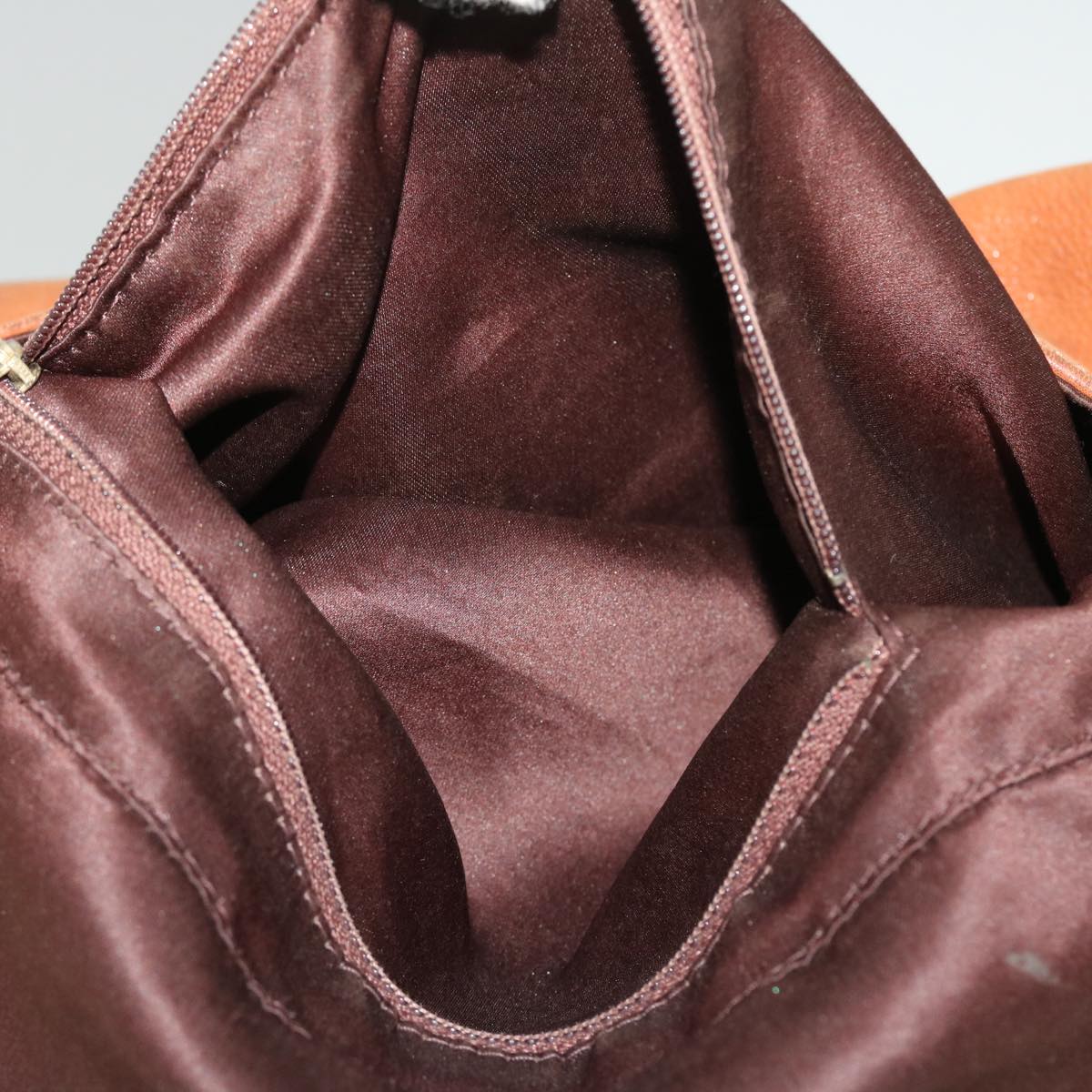 FENDI Mamma Baguette Shoulder Bag Leather Beige 52497